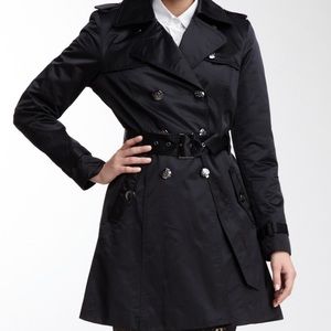Jessica Simpson Black Trench Coat (M)